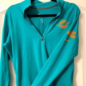 NFL WOMENS MIAMI DOLPHINS DRIFIT 1/4 Zip